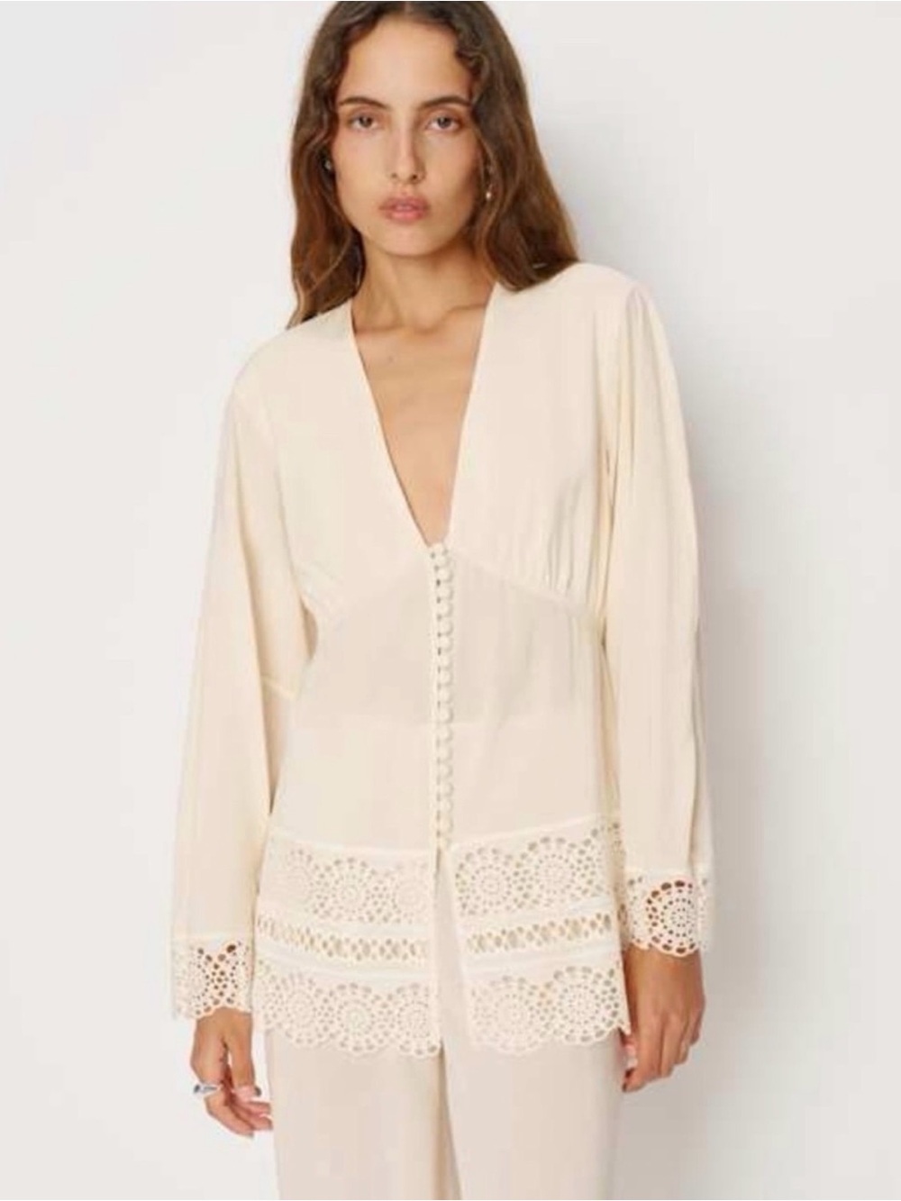 Reformation Cream Crochet- Nadia top